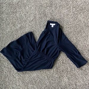 Navy Swiss Dot Maternity Dress